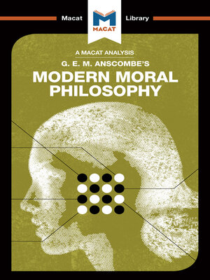 cover image of An Analysis of G.E.M. Anscombe's Modern Moral Philosophy